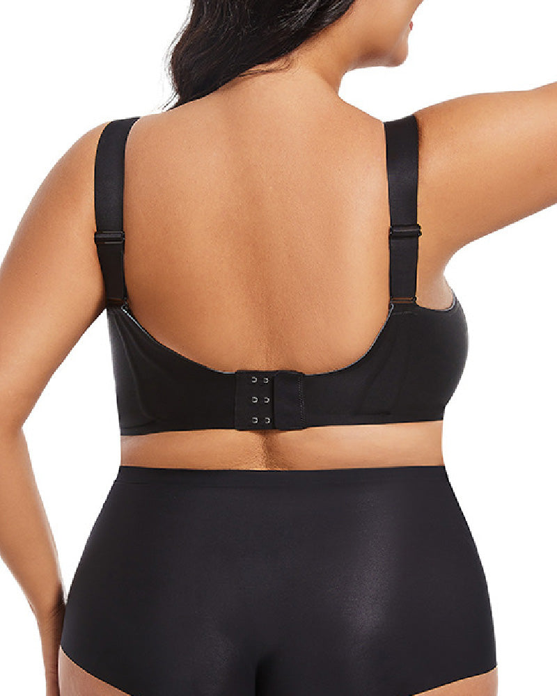 Wireless Mesh V Neck Invisible No Underwire Comfort Smooth Everyday Bra - By Qivii