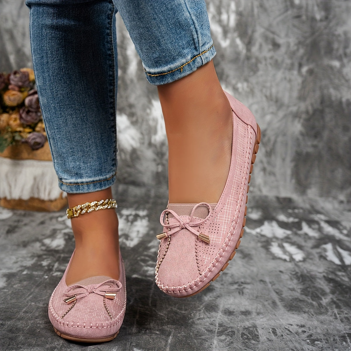 Sabine – Weiche Komfort-Loafer mit zarter Schleife - By Qivii