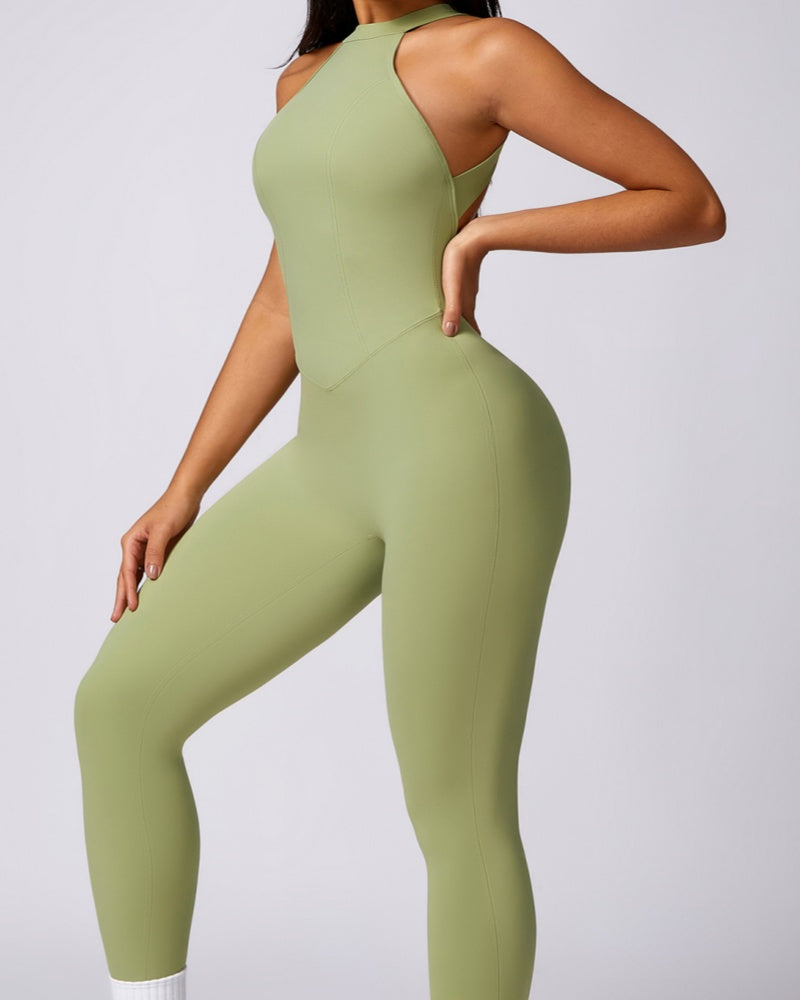 Peach Hip-lifting and Beautiful Back Quick-drying Yoga Jumpsuit - By Qivii