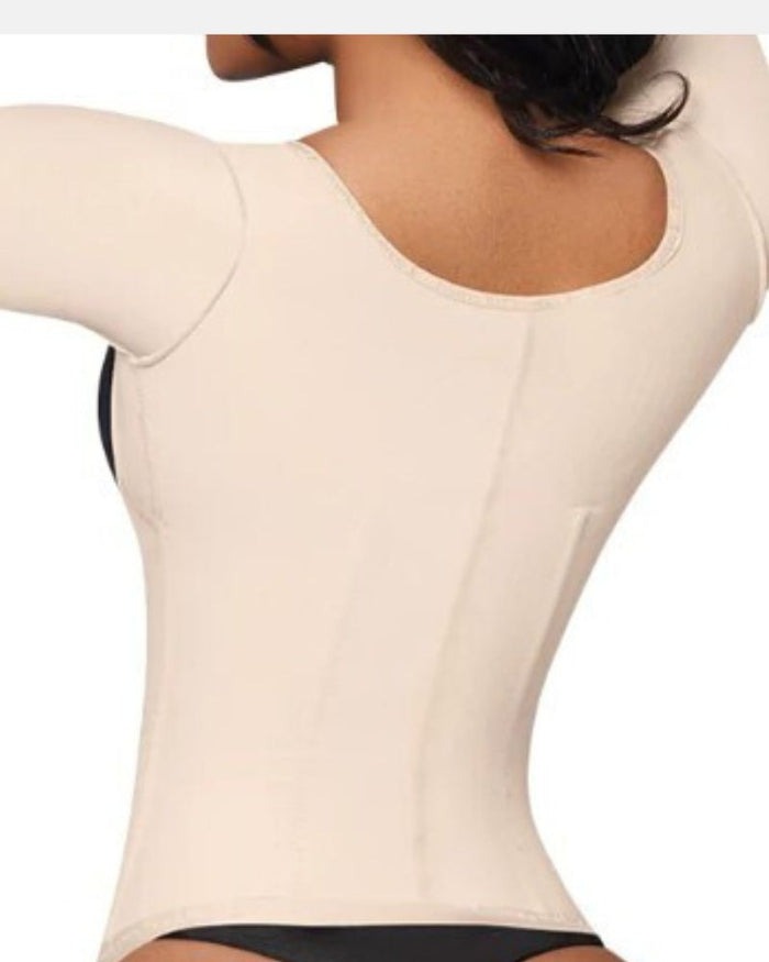 Shapshe® Women Compression Waist Trainer Tank tops Under Bust with Short Sleeves - By Qivii
