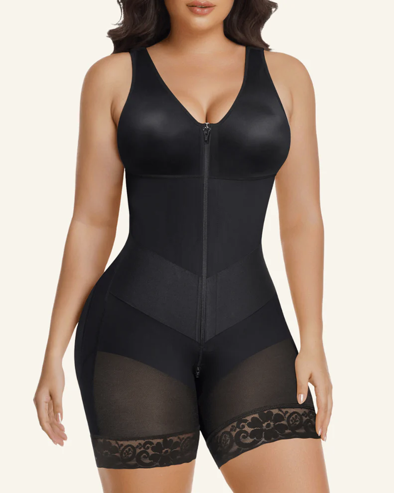 V-shape Shaping Stretch Band Tummy Control Full Body Zipper Shaper