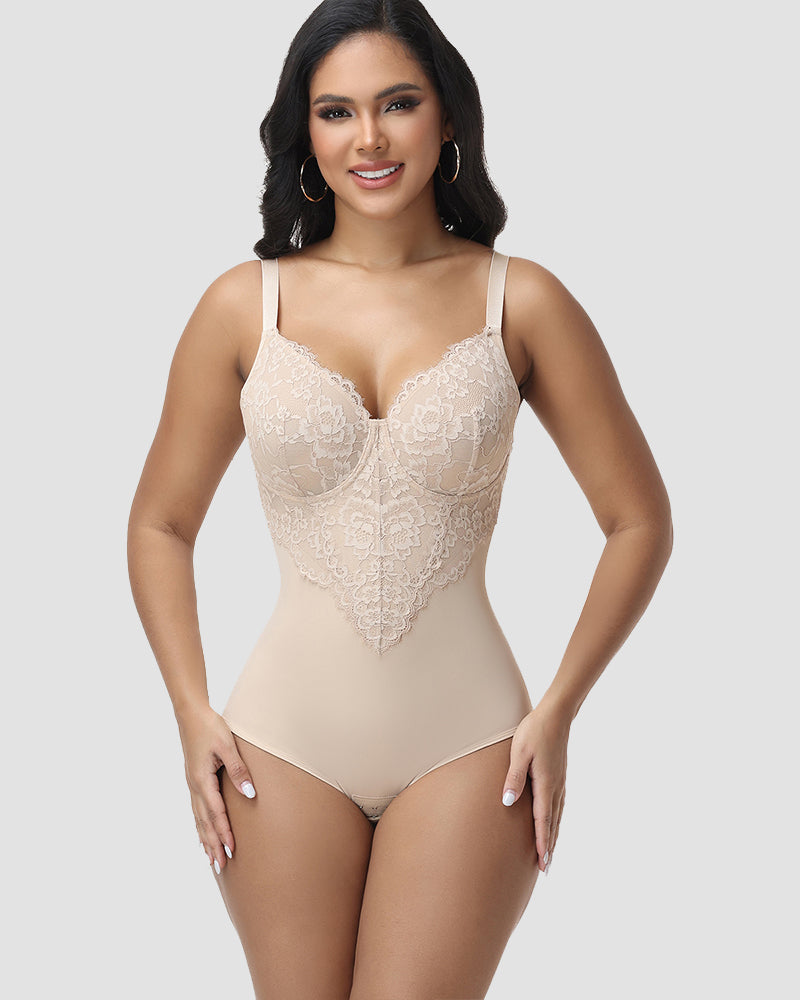 Shapshe® Sexy Lace Floral Hip Lift Shapewear Bodysuit