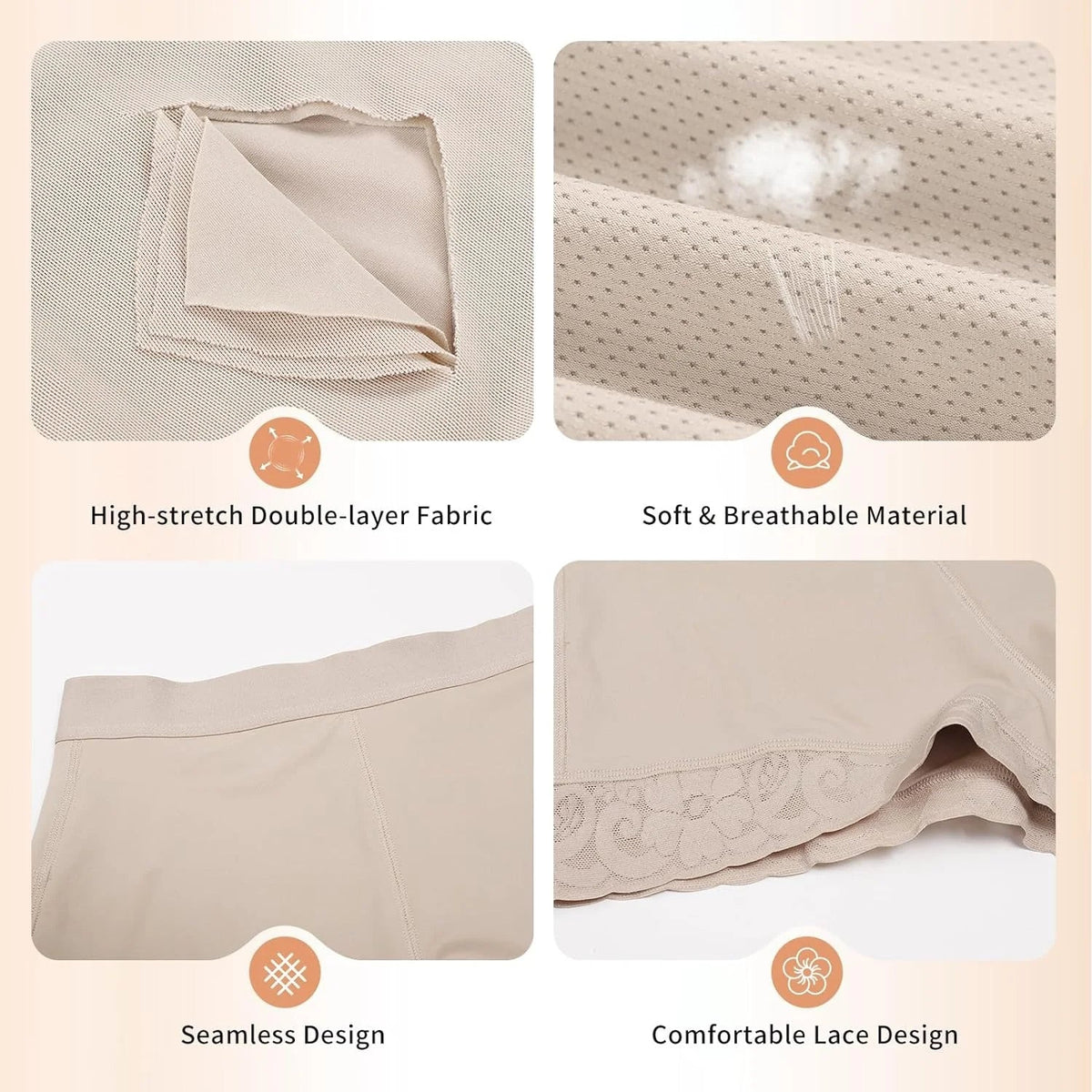 Shapshe® High Waist Women Hip Enhancer Tummy Control Lace Body Shaper Shorts