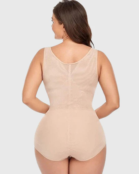 Mesh Seamless Waist Slimmer Corset Butt Shaping Shapewear Bodysuit - By Qivii