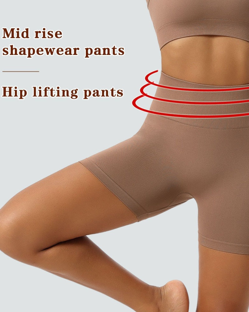 Mid-rise Tummy Control Hip Lift Thin Style Shaping Shorts - By Qivii