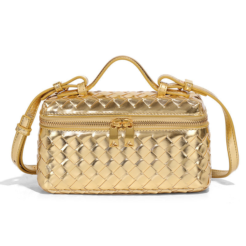 Women's Atelier Cube Carrier Bias-Weave Top Handle Bag with Convertible Strap