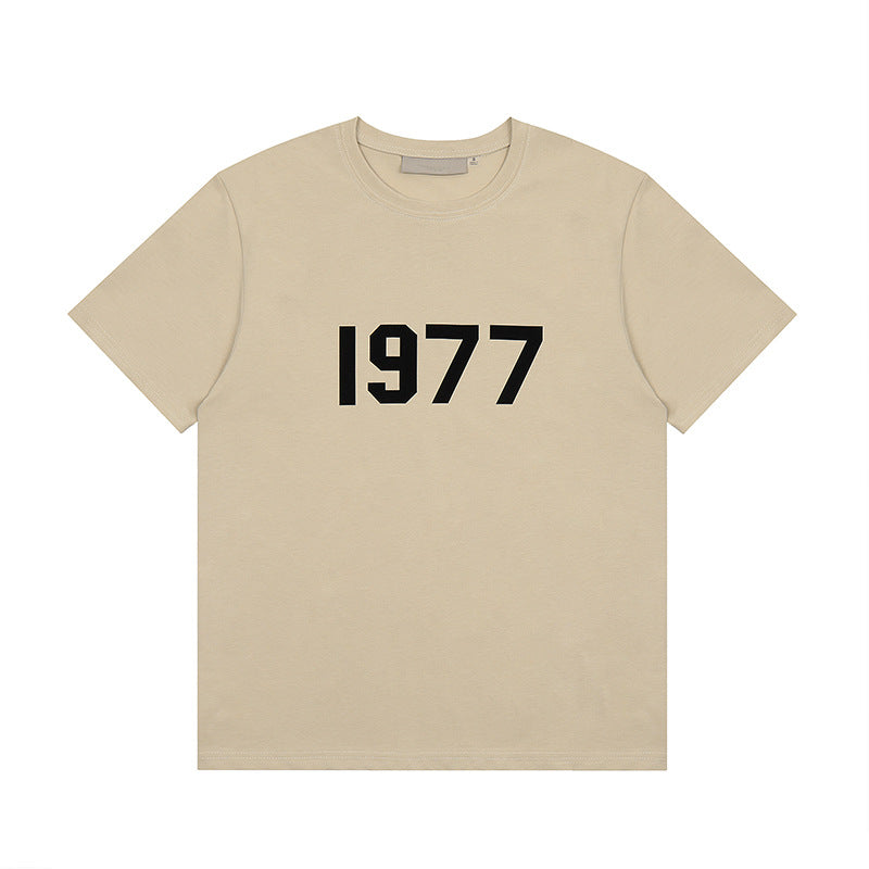1977 T-Shirt / Shorts / Set - Beige - By Qivii