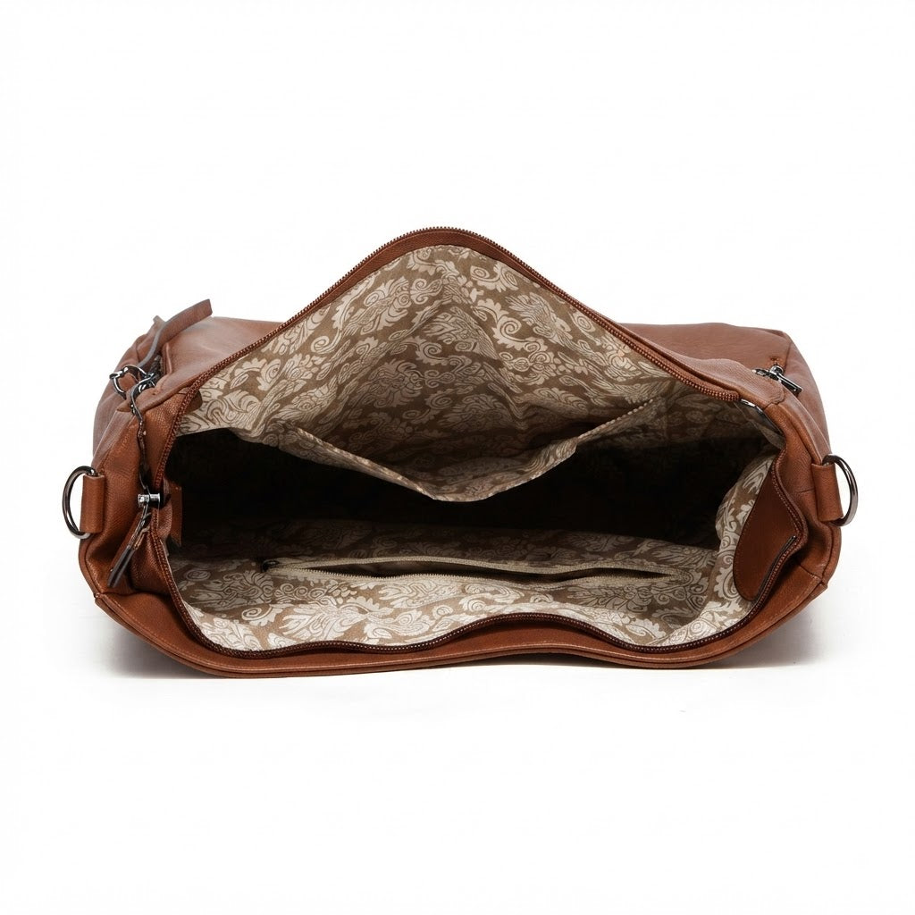 Ounamei Vegan Leather Hobo Tote Bag for Women | Multi-Way Carry Shoulder Crossbody Backpack Bag with Matching Wallet
