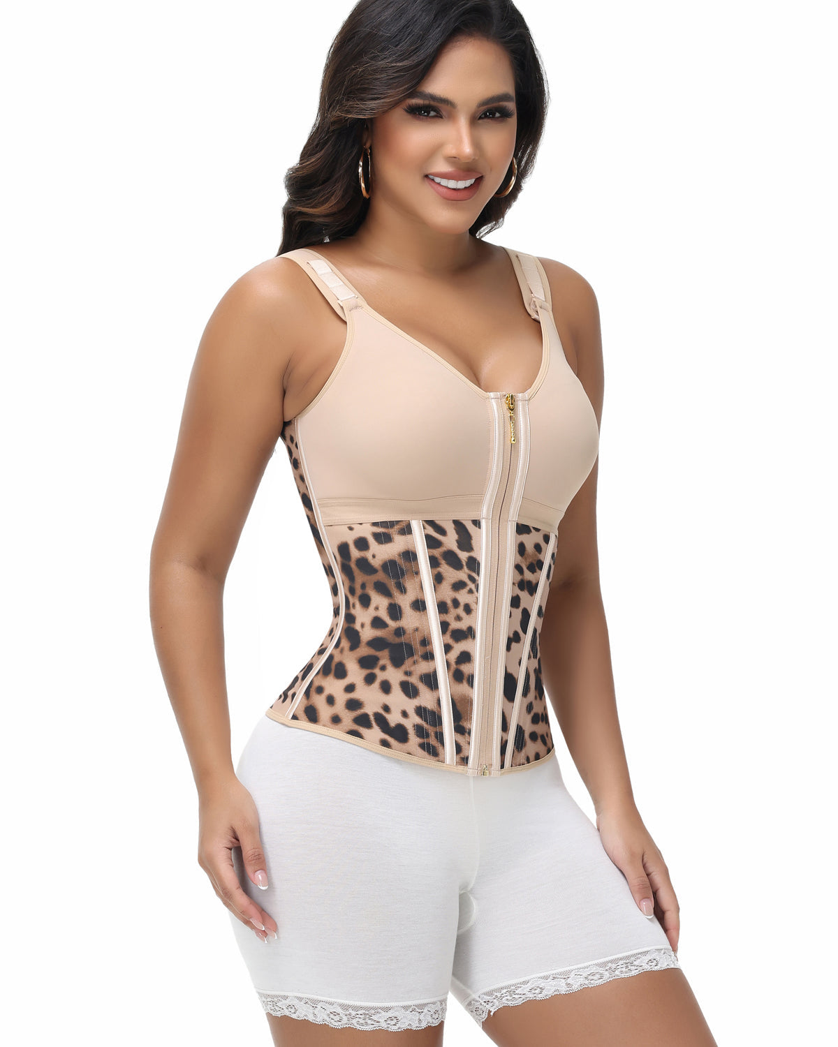 Shapshe® Fajas Colombianas Zip Front Steel Bone Tummy Control Waist Trainer