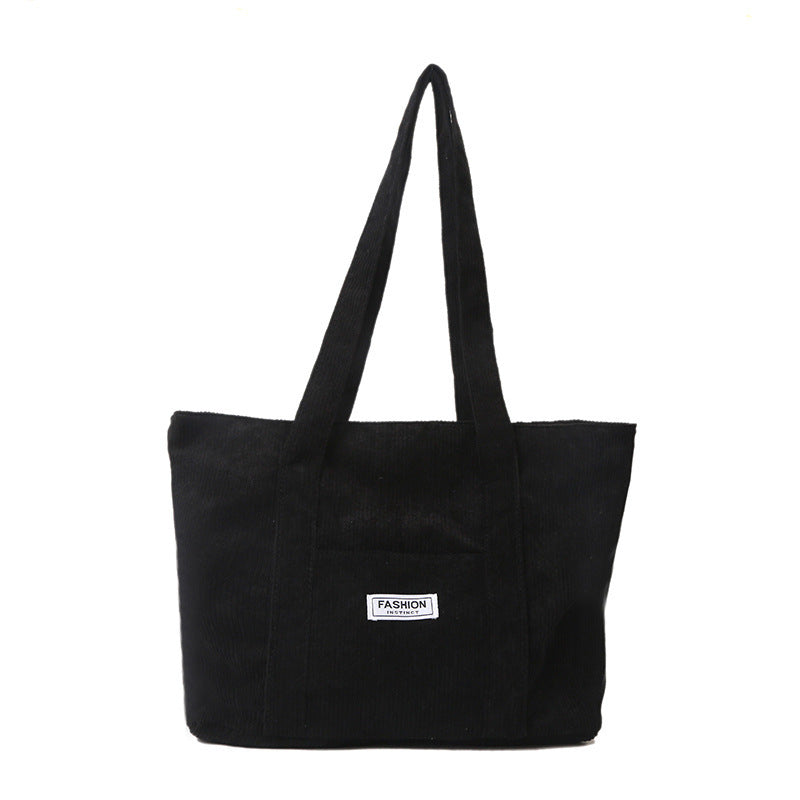 Women's Corduroy Tote Bag | Stylish & Minimalist Large-Capacity Shoulder Bag for Commuting