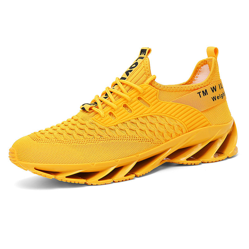 Men's AeroKnit Runner - Extended Fit Breathable Mesh - Platform Sneakers with Blade Sole & Maximum Cushion
