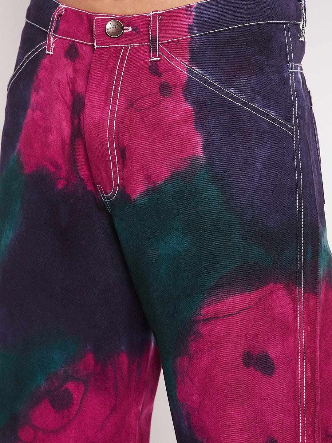 Navy Tri Colour Carpenter Pants