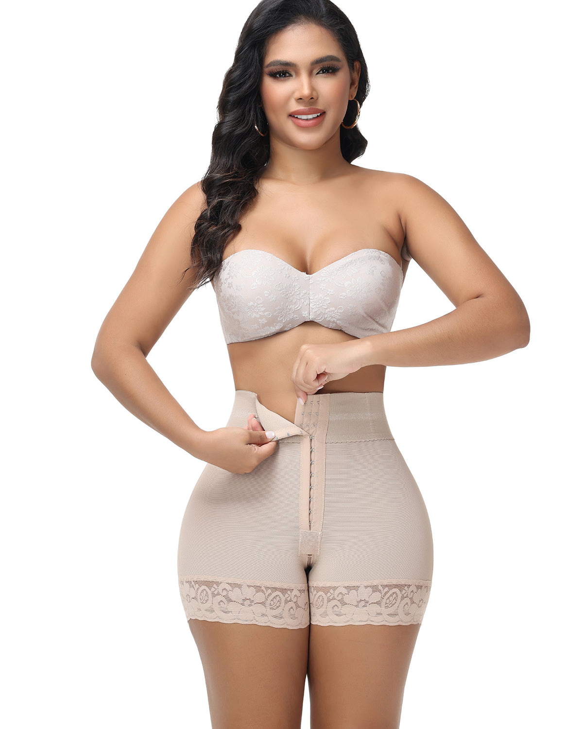 Shapshe® Double Compression High Waisted BBL Shorts With Mid-section Tummy Control Panties