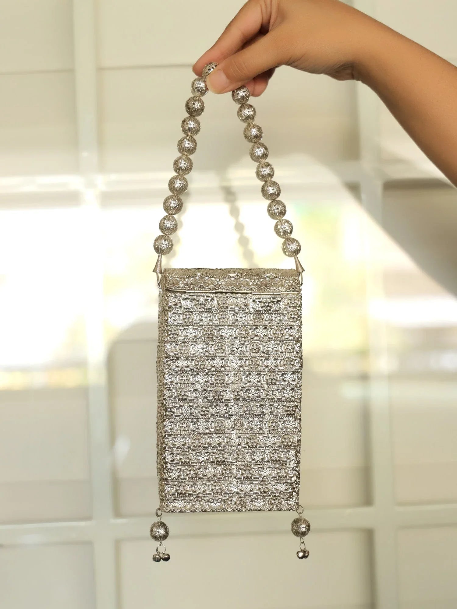 Kritika Green Silver Mobile Pouch