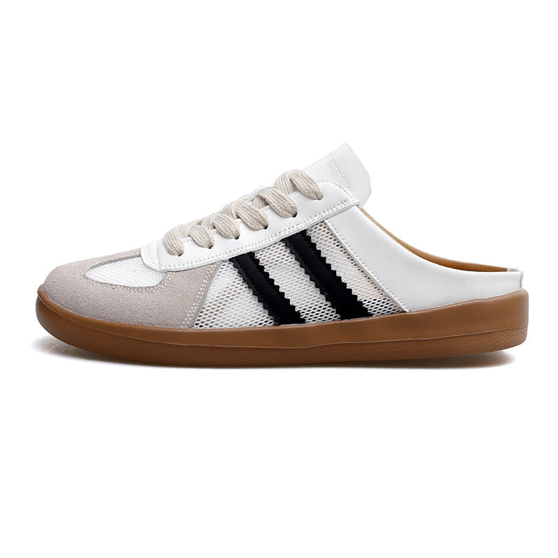 Women's Mesh Mule Slippers German Trainer - Inspired Slip-Ons for Women | Spring-Summer Comfort Shoes with Arch Support