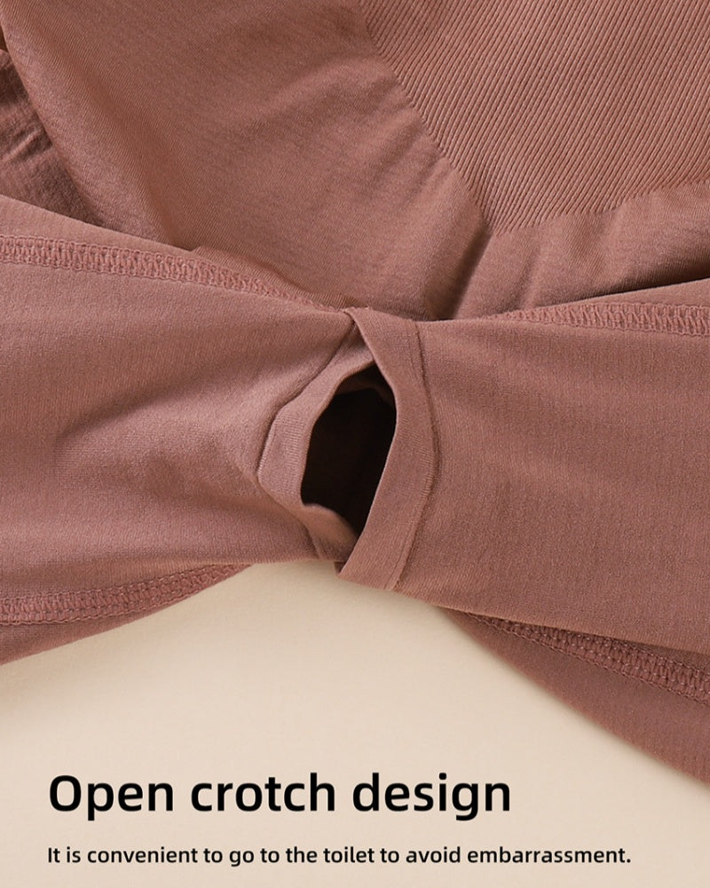 2 in 1 Seamless Double Tummy Control Mid Length Bodysuit - By Qivii