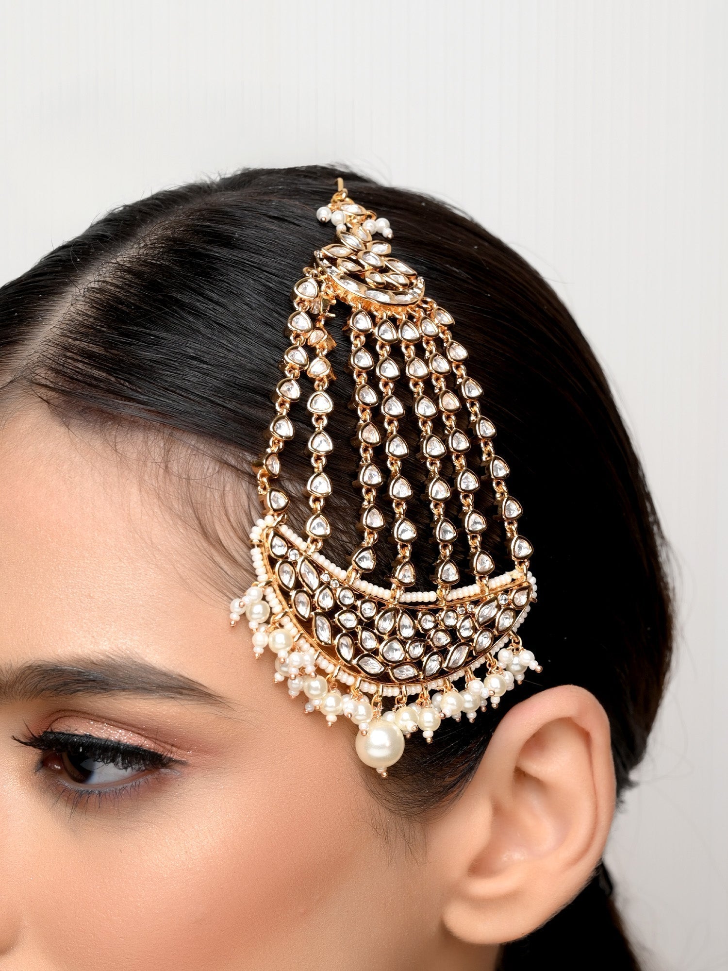 Tisya White Kundan Passa - qivii