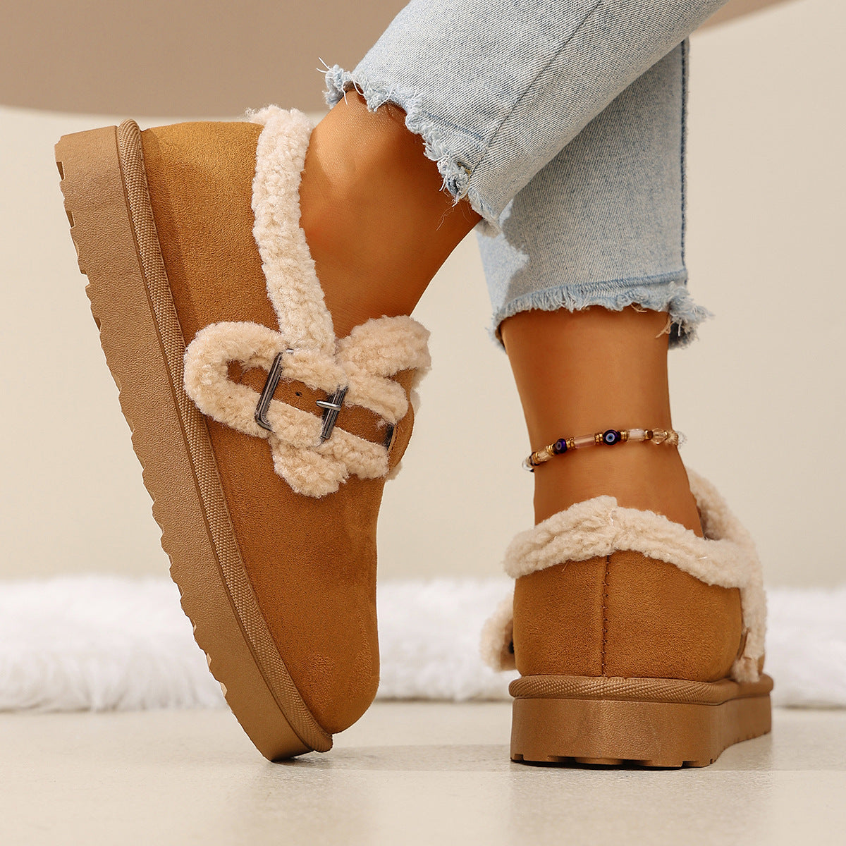 Women's BerryBirk Cozy Clogs – Retro Faux Fur Platform Snow Boots (US 5–9)
