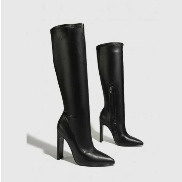 Women's LuxeStiletto Knee-High Boots – Pointed Toe Slim Heel Fashion Boots (US 4–10)
