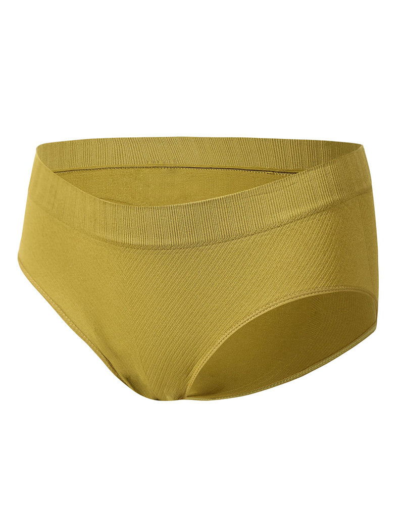 Women’s Solid Hip-Lifting Pure Cotton Slimming Briefs Seamless Low Waist Underwear - By Qivii