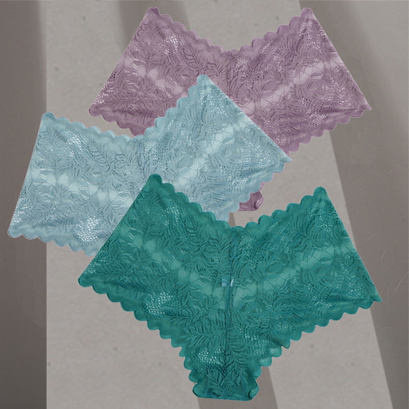 Sexy Floral Lace Lingerie Low rise Plus Size Panties - By Qivii