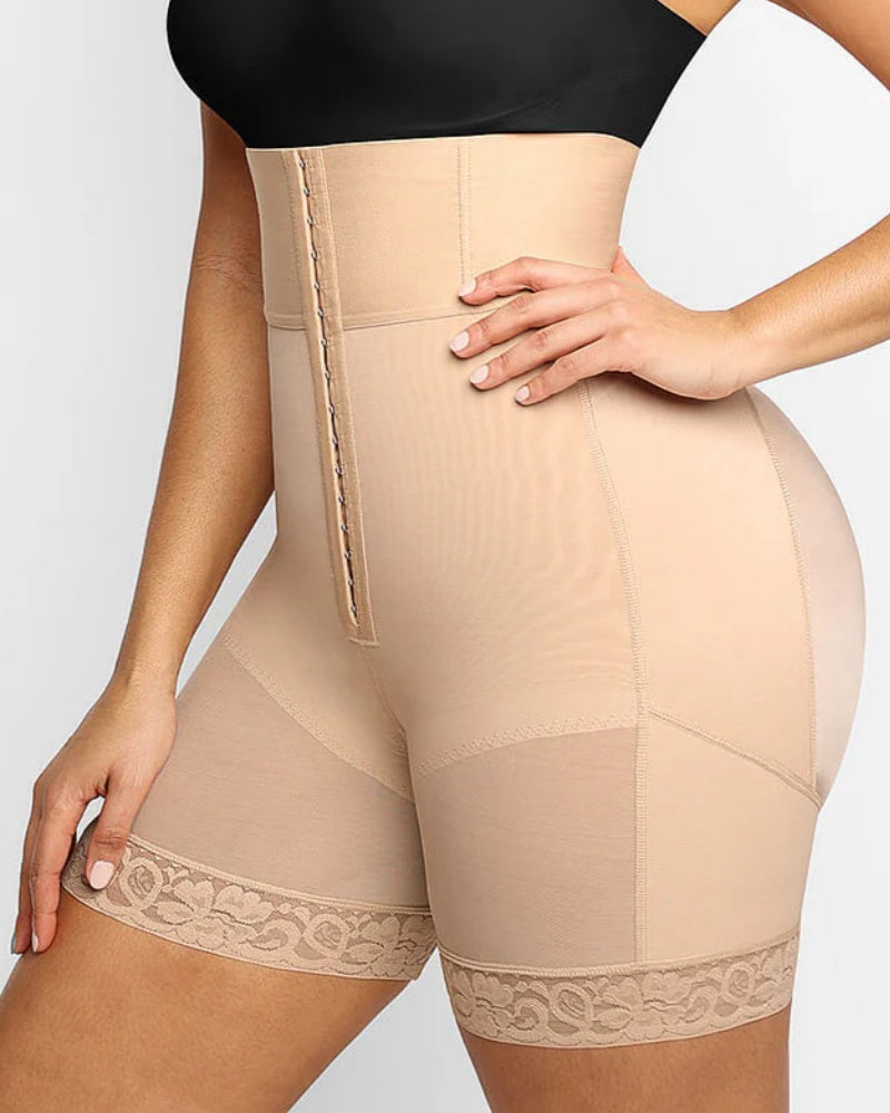 3 Boned Sculpt High Waist Tummy Control Booty Shorts - By Qivii