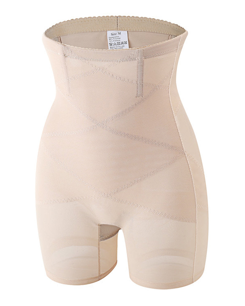Mesh High Waist Tummy Control Underwear Postpartum Recovery Slimming Shaping Shorts - By Qivii