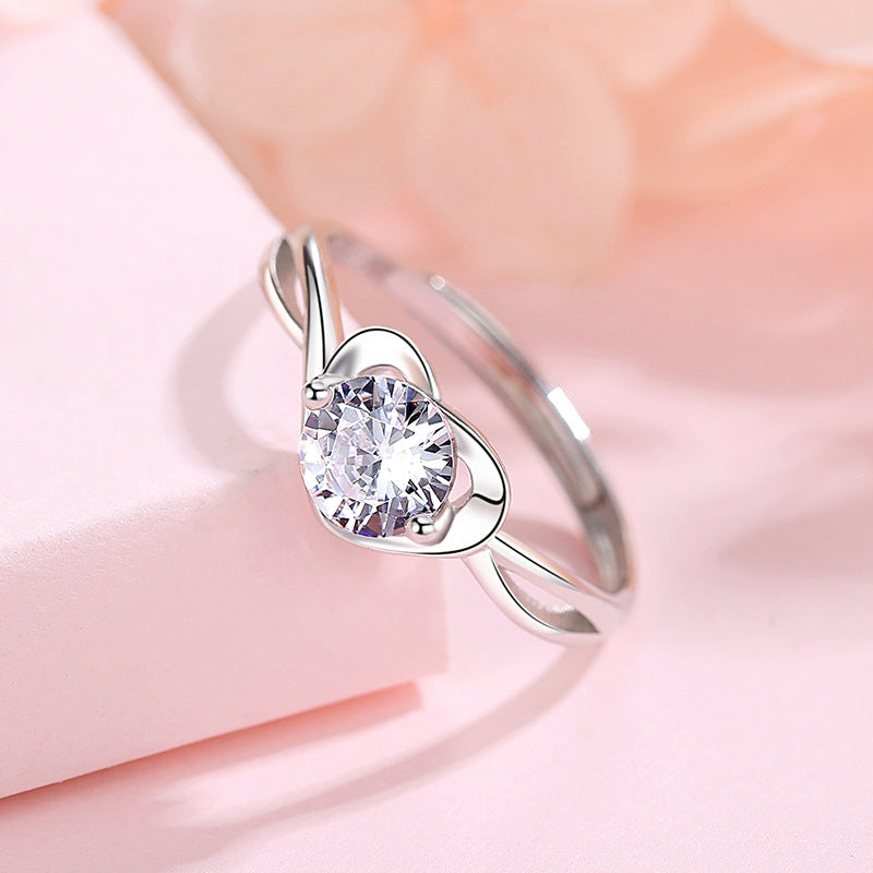 Zircon Heart Ring by Qivii