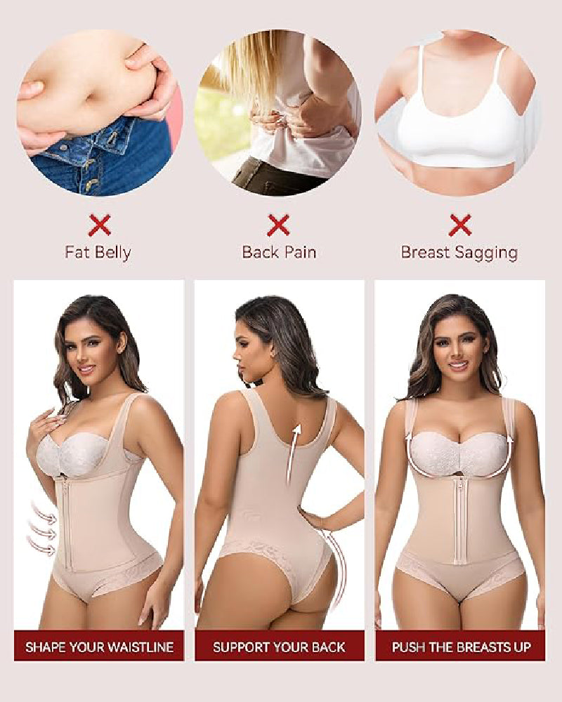Shapshe® Fajas Colombianas Tummy Control Waist Trainer Open Bust Girdle Shapewear - By Qivii