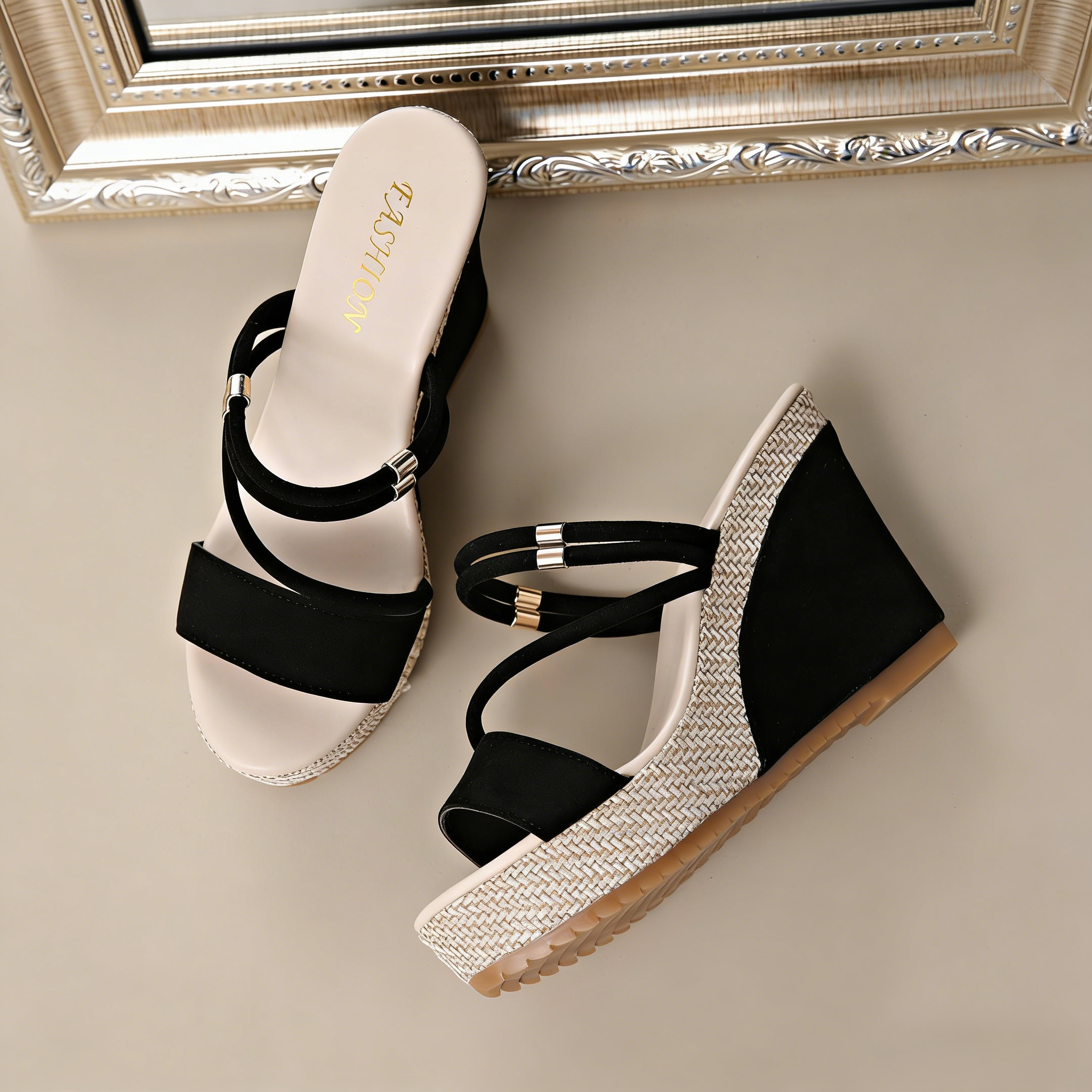 Women’s VelvetAir Ankle-Strap Platform Wedge Sandals – Breathable Suede Elegant Shoes (US 5–10.5)