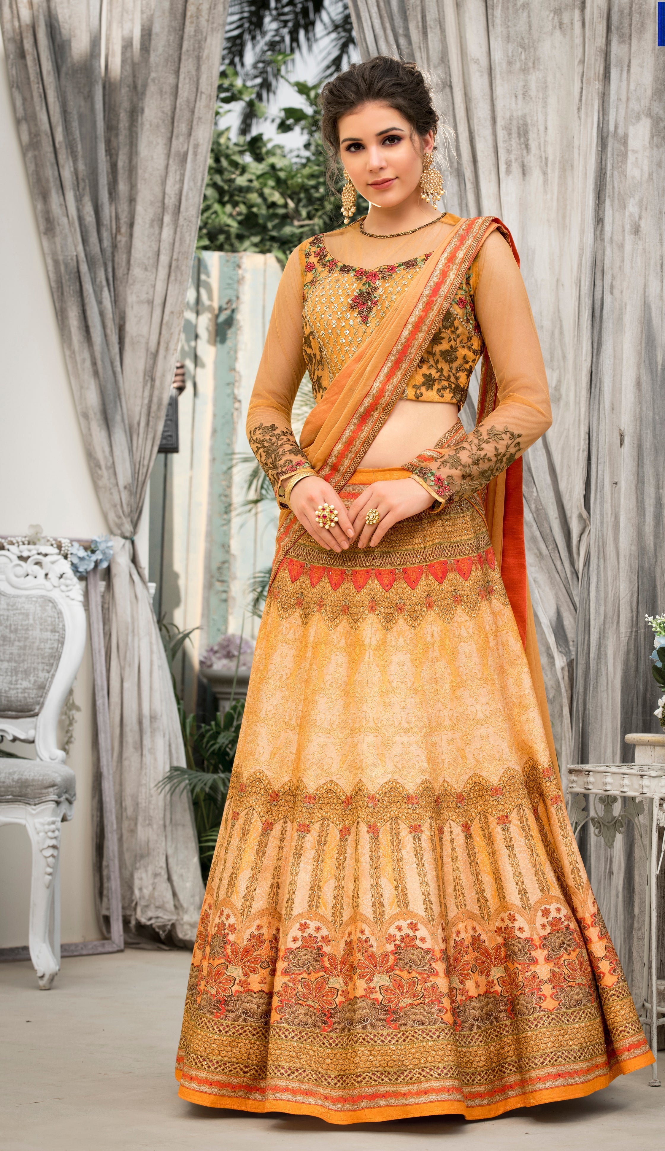 Chromatic Charm Lehenga - qivii