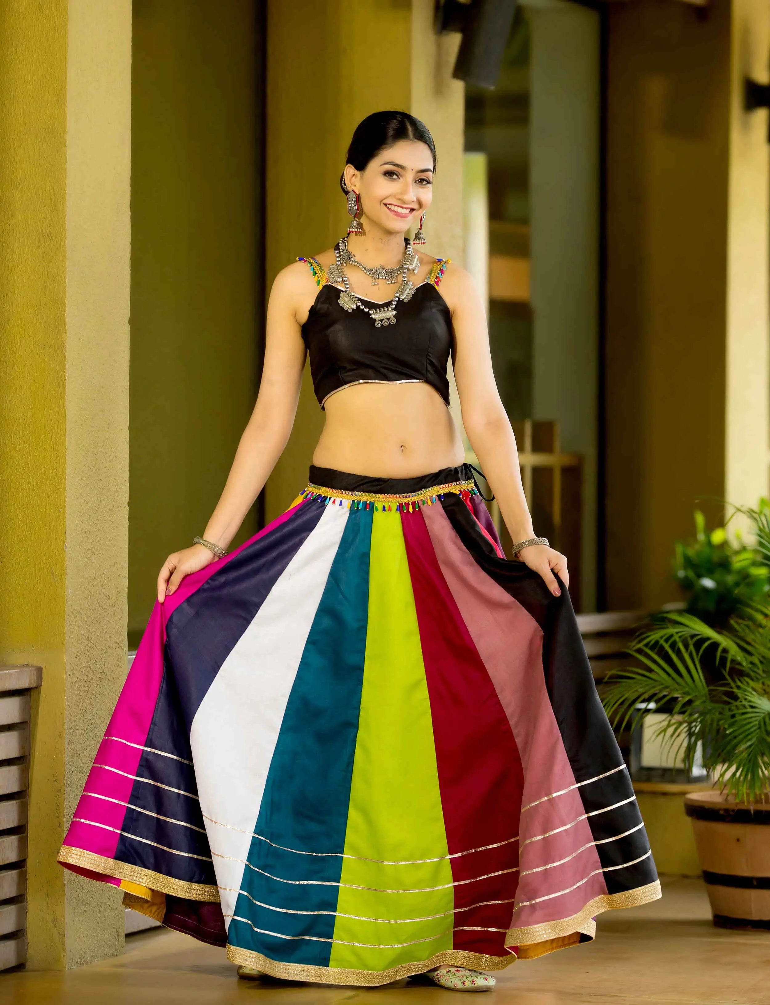 Stylish Multi Color Cotton Chaniya Choli For Navratri