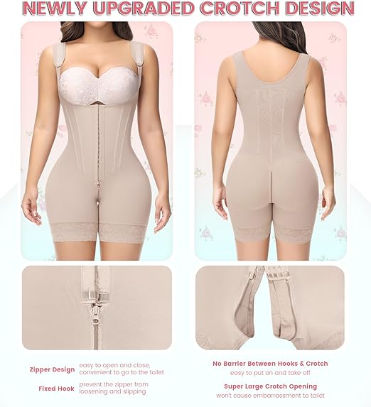 Shapshe® Fajas Colombianas Full Body Tummy Control Butt Lifting Post Surgery Compression Shapewear - By Qivii