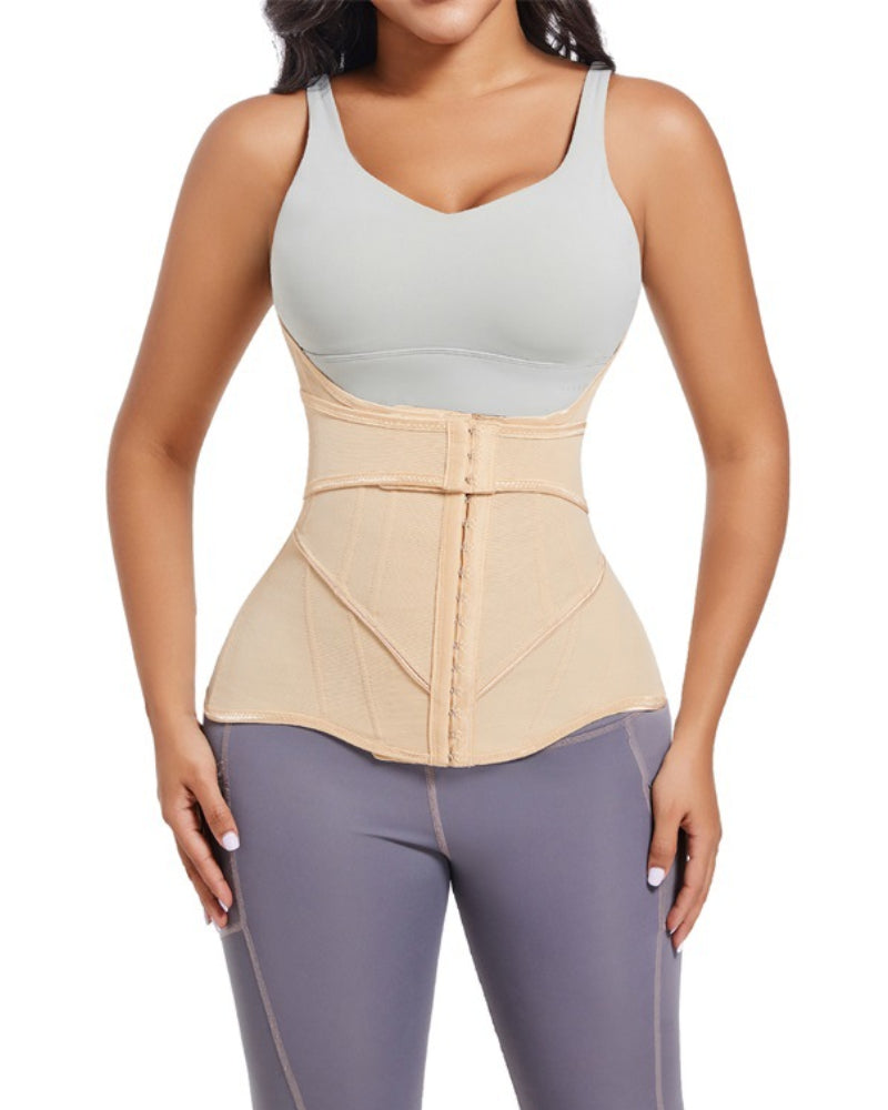 Buckle Waist Trainer High Compression Tummy Control Corset - By Qivii