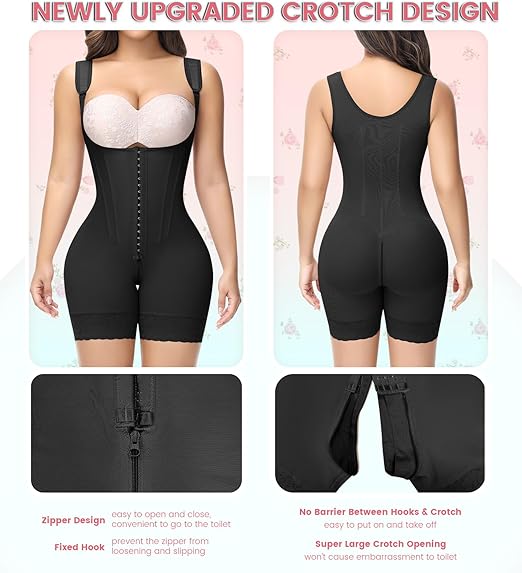 Shapshe® Fajas Colombianas Full Body Tummy Control Butt Lifting Post Surgery Compression Shapewear - By Qivii