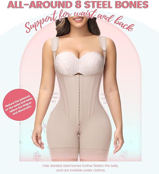 Shapshe® Fajas Colombianas Full Body Tummy Control Butt Lifting Post Surgery Compression Shapewear - By Qivii