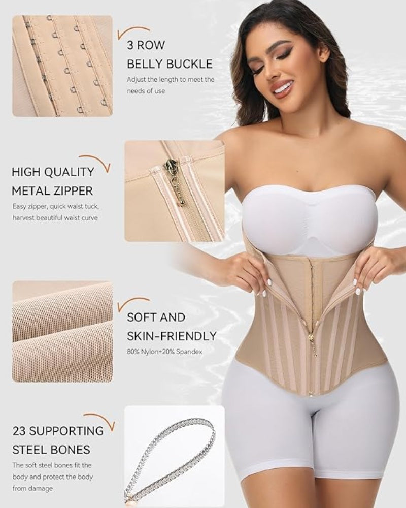 Shapshe® Curved Boned Waist Trainer High Compression Tiny Waist Corset
