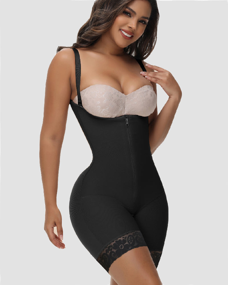 Shapshe® Fajas Colombianas Internal Hooks Invisible Tummy Control Zipper Underbust Shapewear - By Qivii
