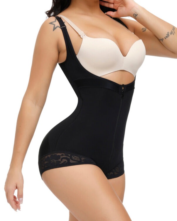 Shapshe® Firm Control Butt Lifter Tummy Control Lace Bodysuit Shapewear