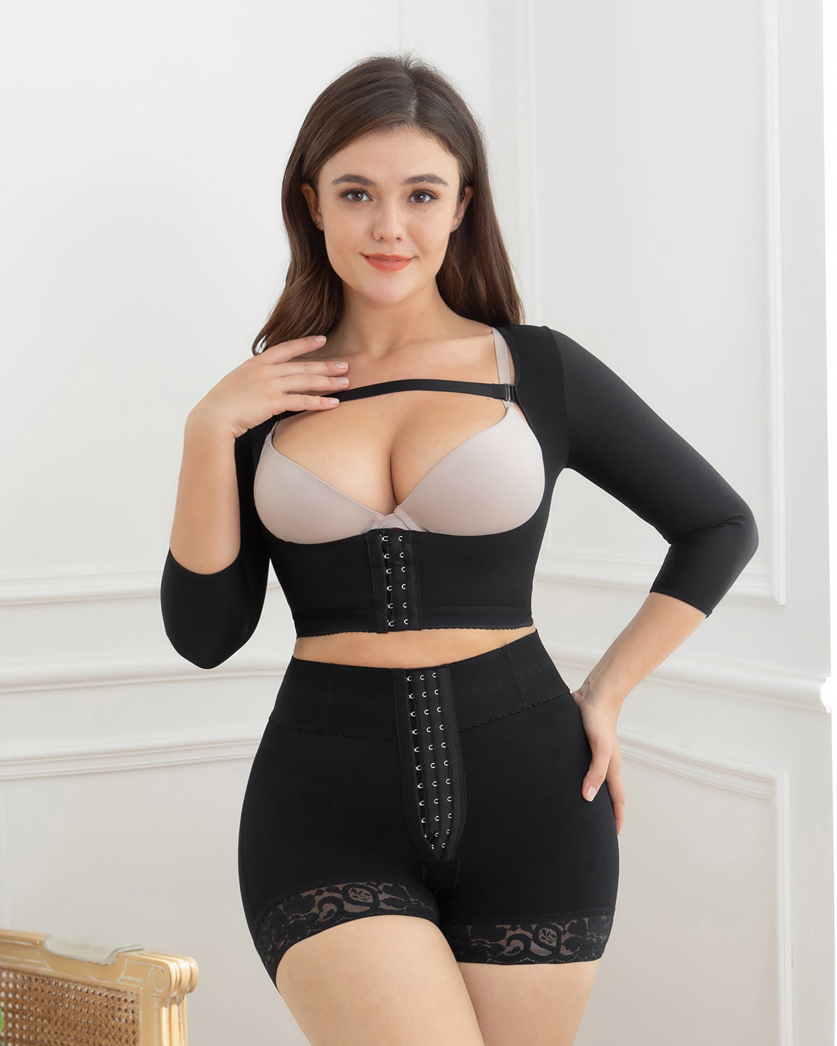 Women Black Tummy Control Butt Lifter Short Slimming Panties - By Qivii