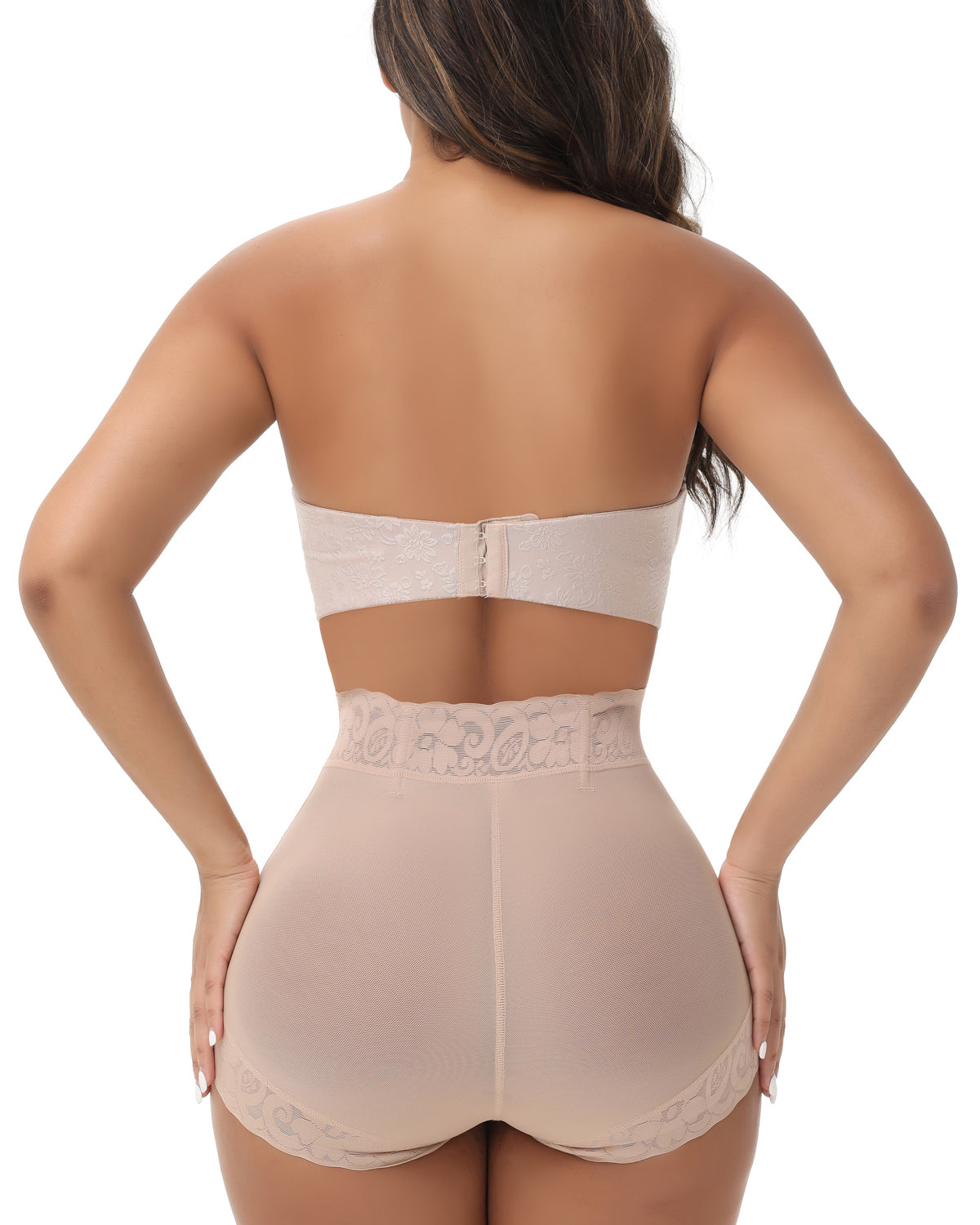 Shapshe® Mid-Rise Butt Lift Shaper Panty Lace Seamless Shapewear Brief - By Qivii