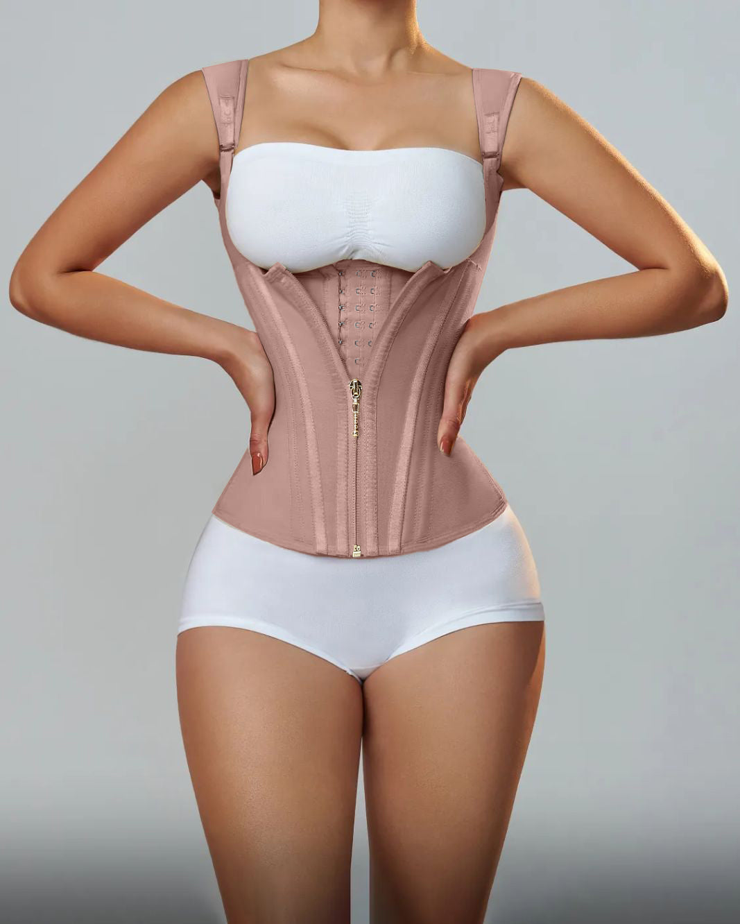 Waist Trainer for Women Body Shaper Corset Vest Tank Top with Steel Bones - By Qivii