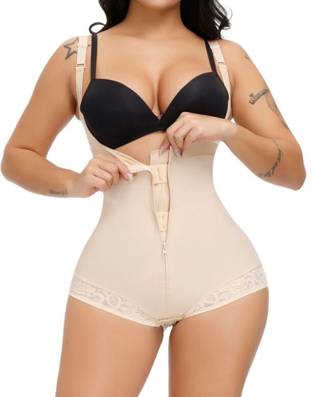 Shapshe® Firm Control Butt Lifter Tummy Control Lace Bodysuit Shapewear