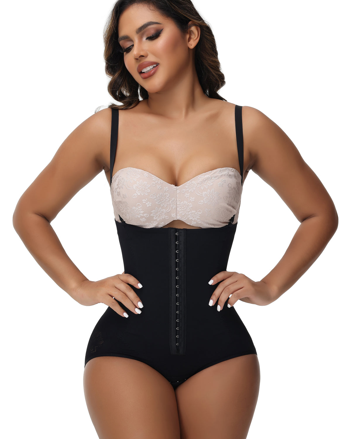 Shapshe® High Waist Jacquard Butt Strapless Shapewear Slip Tummy Control BBL Faja Shorts