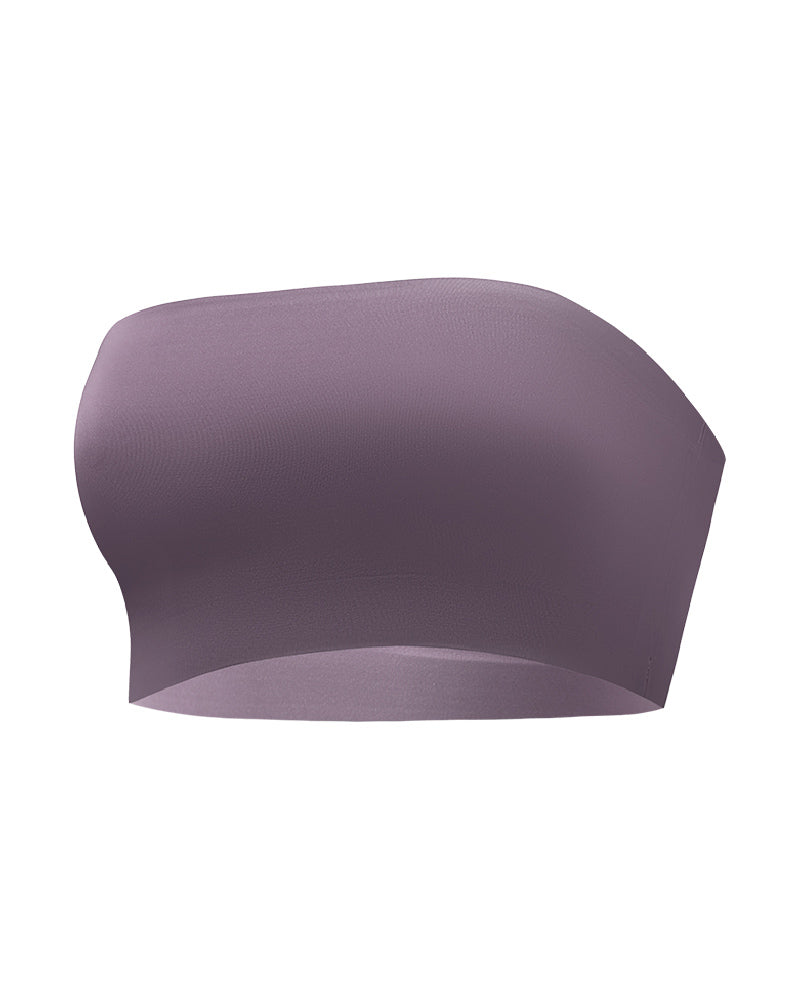 Wireless Strapless Bandeau Bra Seamless Stretch Non Padded Push Up Bralette - By Qivii