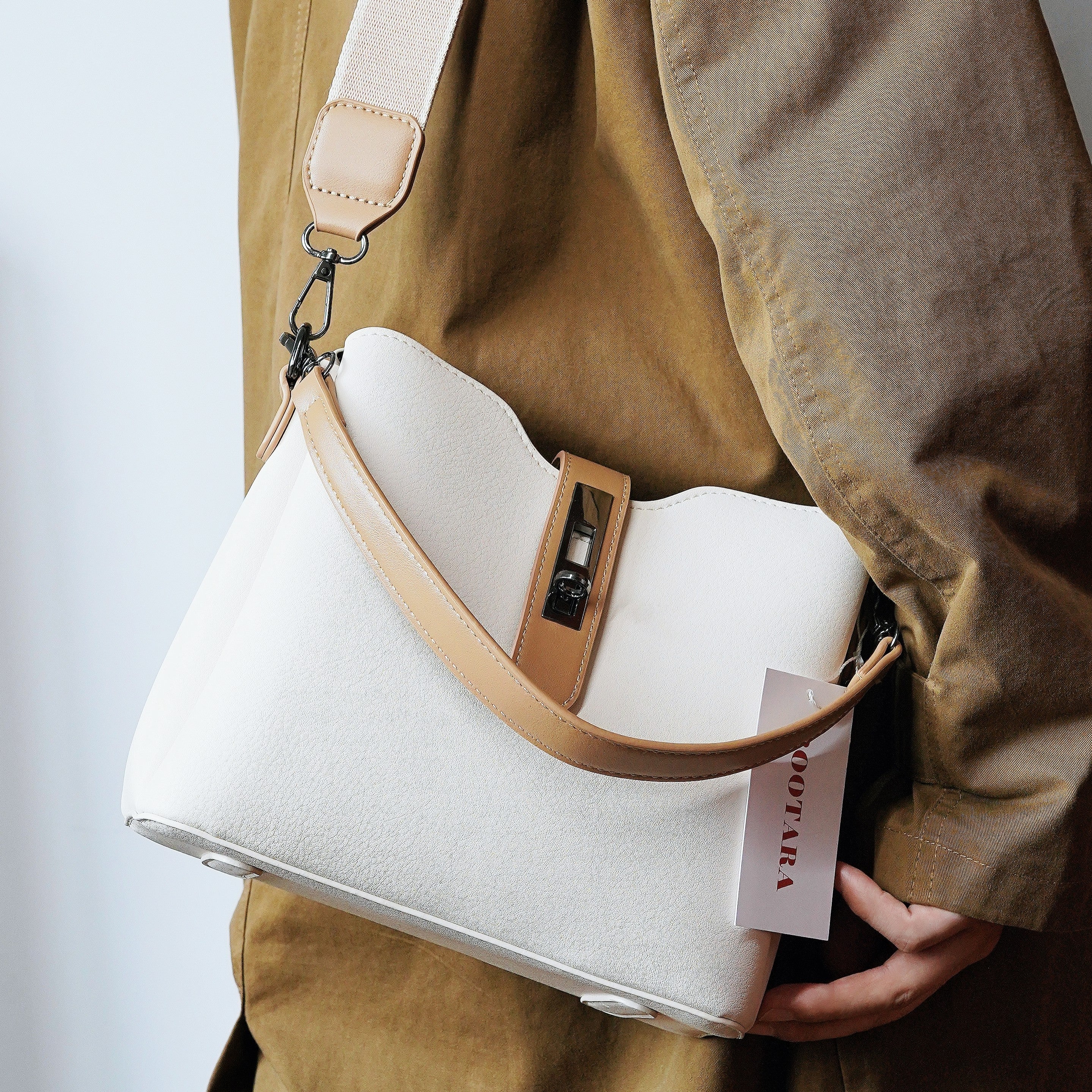 Women's Premium Textured Bucket Bag - Vintage Multi-Layer Large Capacity Handheld/Shoulder/Crossbody Tote