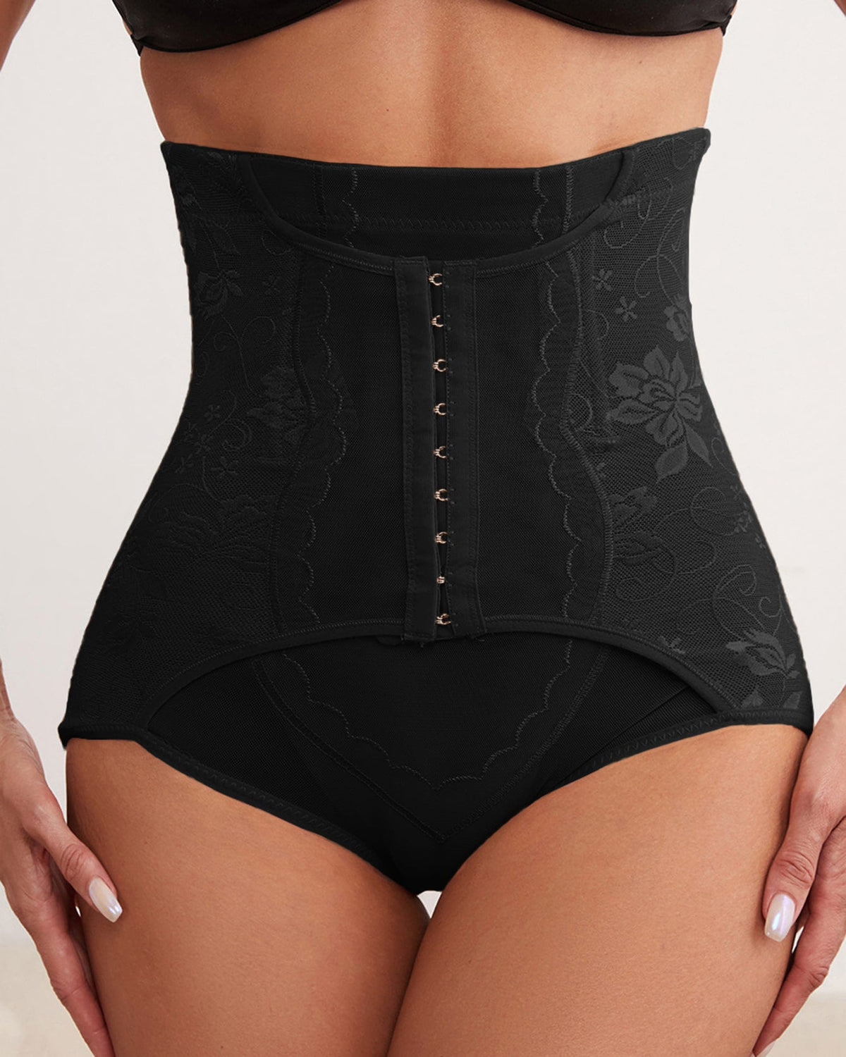 Buckle Front Slimming Underwear Body Shapewear Women High Waist Tummy Control Butt Lift Panties