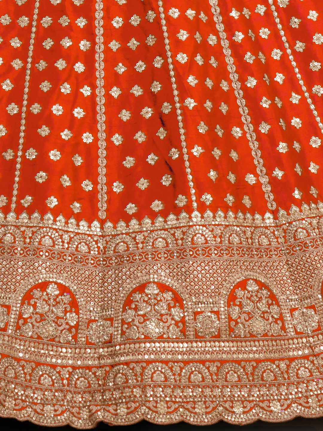 Trendy Rust Double Dupatta Bridal Lehenga Collection