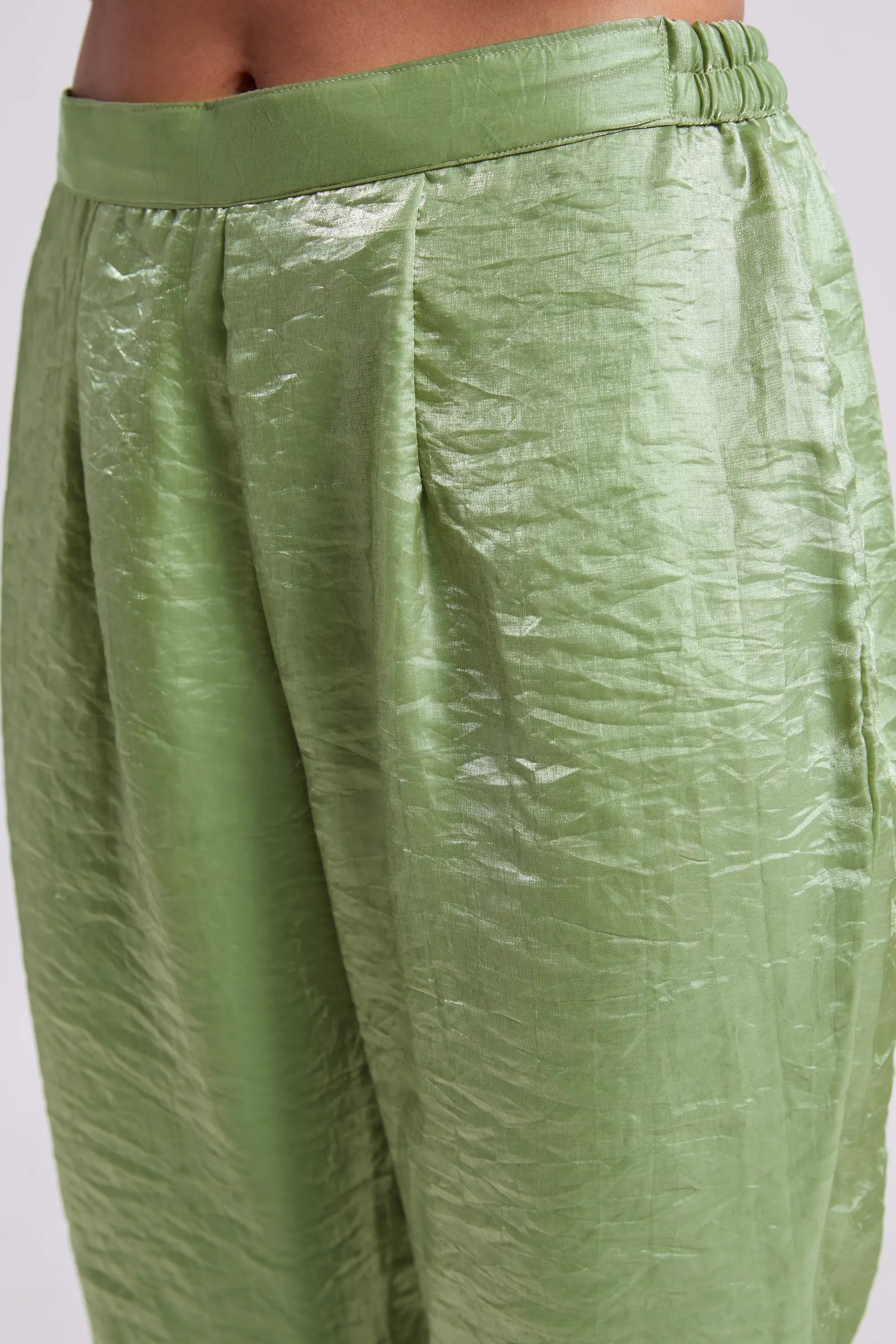 Pista Green Pure Organza Salwar Suit - qivii