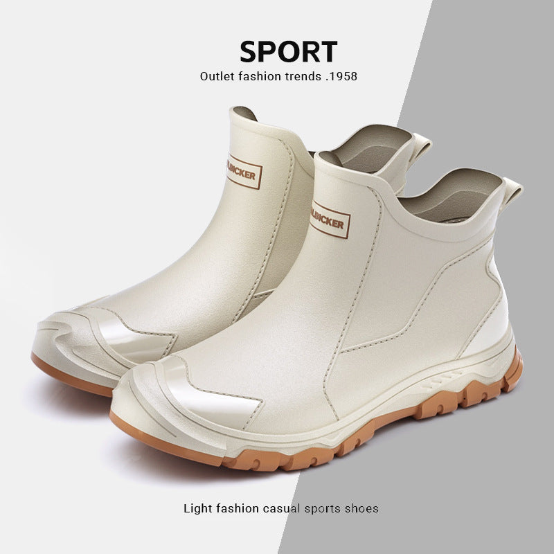 Women's Maverick Waterproof Chelsea Rain Boots - Sporty Slip-On Ankle Boots with Non-Slip Lug Sole (US 5-13)